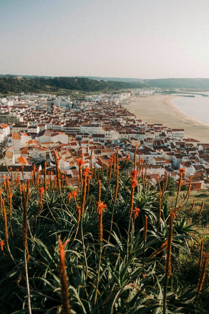 A view over a typical Portuguese seaside town